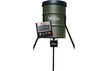 Image of Wildgame Innovations Steel Barrel 350 - 350 lb Automatic Feeder w/ TH-6VDX, Green TH-350DX