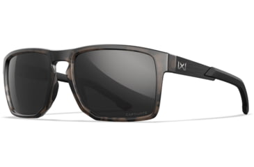 Image of Wiley X Active 6 Apex Captivate Pol Sunglasses, Brown Frame, Matte Tortoise Black Mirror Lens, AC6APX05