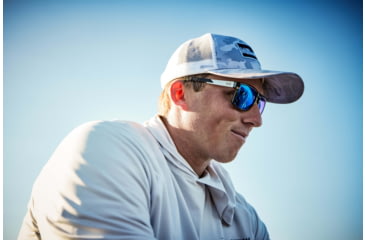 Image of Wiley X Active 6 Apex Captivate Pol Sunglasses, Gloss Black Frame, Blue Lens, AC6APX09