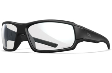 Image of Wiley X Changeable Series Breach 2.5 Sunglasses, Matte Black Frame Gunmetal Logo, Grey Lens, CHBRC02