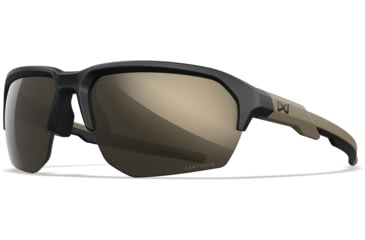 Image of Wiley X Changeable Series Jakl Captivate Non-Pol Sunglasses, Matte Black Frame, Tungsten Mirror Lens, CHJKL04