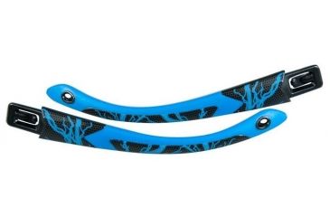 Image of Wiley X Flash Replacement Temples,Matte Black w/Lightning/Electric Blue YFFLA04T