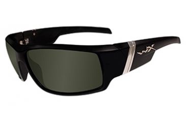 Image of Wiley X Hydro Climate Control Sunglasses - Polarized Smoke Green, Black Frame SSHYD04