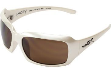 Image of Wiley X Lacey Sun Glasses Pearl White/Bronze Brown