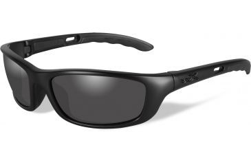Image of Wiley X P-17 Black OPS Tactical Sunglasses - Smoke Grey Lens / Matte Black Frame P-17M