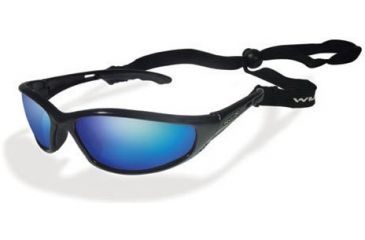 Image of Wiley X P-23 Rx Prescription Sunglasses Gloss Black with Metallic Orange Frame