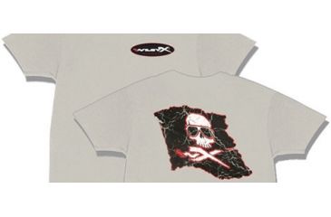 Image of Wiley X Skull T-Shirt with Short Sleeve, Grey