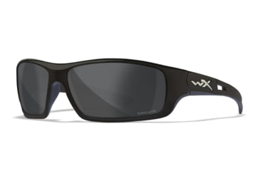 Image of Wiley X Slay Sunglasses, Matte Black Frame, Captivate Pol Grey Lens, ACSLA14