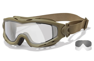 Image of Wiley X SP30DLT Spear Apel Goggles Clear Lens Tan Frame