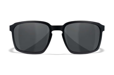 Image of Wiley X WX Alfa Sunglasses, Matte Black Frame, Captivate Polarized Grey Lens, Medium/Large, AC6ALF02