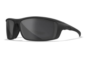 Image of Wiley X WX Grid Sunglasses, Matte Black Frame, Grey Lens, CCGRD01