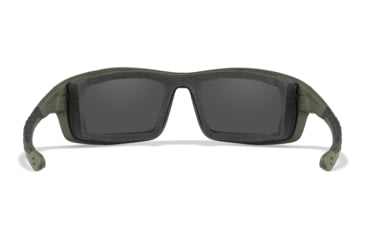 Image of Wiley X WX Grid Sunglasses, Matte Utility Green Frame, Captivate Pol Grey Lens, CCGRD08