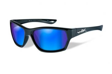 Image of Wiley X WX Moxy Progressive Prescription Sunglasses, Gloss Black Frame, SSMOX05FPR