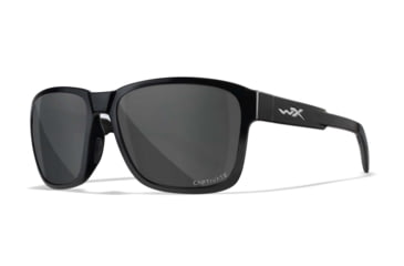 Image of Wiley X WX Trek Sunglasses, Matte Black Frame, Captivate Polarized Grey Lens, AC6TRK18