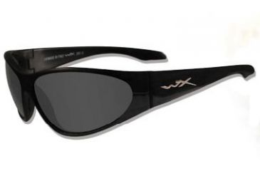 Image of Wiley X WX STRYKER Sun Glasses w/ Smoke Lens, Gloss Black Frame WXSTRYKER01