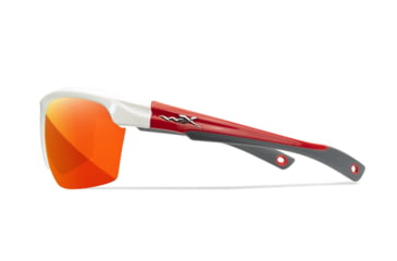 Image of Wiley X YF Swift Sunglasses, Gloss White Frame, Red Mirror Lens, YFSWF05