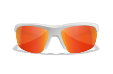 Image of Wiley X YF Swift Sunglasses, Gloss White Frame, Red Mirror Lens, YFSWF05