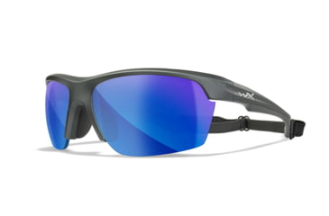 Image of Wiley X YF Swift Sunglasses, Graphite Frame, Blue Mirror Lens, YFSWF09