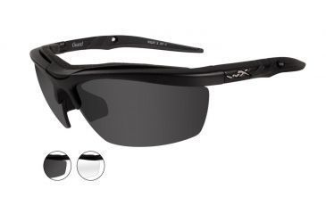 Image of Wiley X Guard Sunglasses - Clear Smoke Gray Lens / Matte Black Frame 4004