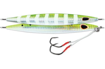 Image of Williamson Kensaki Jig 170, Sinking, VMC Double Assist HK, Green Sardine Zebra Uv, 6oz, 6in, KSJ170UVGSZ