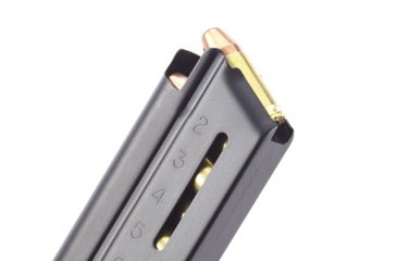 Image of Wilson Combat 1911 Elite Tactical Pistol Magazine, 9mm, Compact, 8-Round, Flush Fit Steel Base Pad, Blk Fluoropolymer 500-9C8B