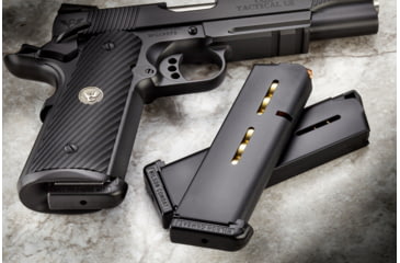 Image of Wilson Combat 1911 Magazine, Standard Base Pad, .45 ACP, FS, 7 RD, Black, 47-45FS7B-7RD