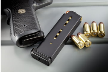 Image of Wilson Combat 1911 Magazine, Standard Base Pad, .45 ACP, FS, 8 RD, Black, 47-45FS8B-8RD