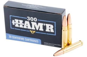Image of Wilson Combat 300 HAMR 125 Grain Maximum Expansion Brass Rifle Ammo, 20 Rounds, 1-15 Twist, A300HMR-125-ME-15
