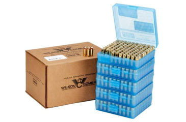 Image of Wilson Combat 9mm 147 Grain Full Metal Jacket Brass Pistol Ammo, 500 Rounds, A9-147-FMJ-BLK