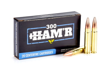 Image of Wilson Combat Barnes TTSX 300 HAMR 110 Grain Brass Cased Pistol Ammo, 20 Round, A300HMR-110-TSX-20RD