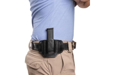 Image of Wilson Combat Cowhide Leather Single Pistol Magazine Pouch, Wilson Combat EDC X9, Left, Black, CSM9BLL15