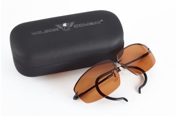 Image of Wilson Combat Decot Revel Shooting Glasses with Case, Brown 820