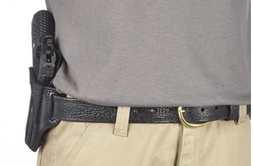 Image of Wilson Combat Defender Holster, EDC X9, right Hand, 1.5in Belt, Black Leather with Shark Trim PLD9BLSR15
