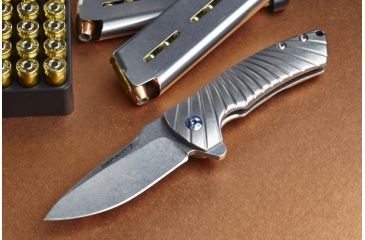 Image of Wilson Combat Defiant Starburst Flipper, Titanium Framelock, Silver WTK-DSF