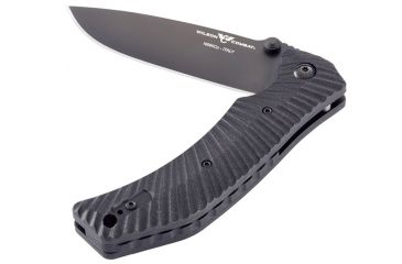 Image of Wilson Combat Extreme Lite Carry, Black G-10 Starburst Handle, Black Plain, WTK-ELC-BG10