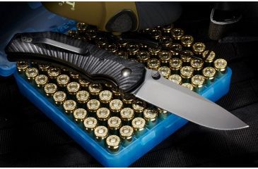 Image of Wilson Combat Extreme Lite Carry, Black G-10 Starburst Handle, Black Plain, WTK-ELC-BG10