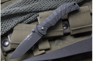 Image of Wilson Combat Extreme Lite Carry, Black G-10 Starburst Handle, Folding Knive, Black Plain, WTK-ELC-BG10