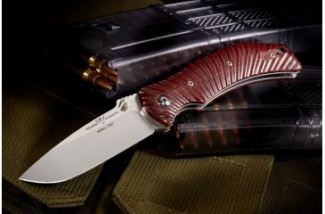Image of Wilson Combat Extreme Lite Carry, Cocobolo Hardwood Handle,Folding Knive, Stonewash Plain, WTK-ELC-COCO
