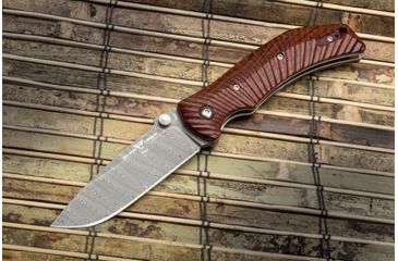 Image of Wilson Combat Extreme Lite Carry. Starburst Pattern, Cocobolo, Damasteel Damascus Blade WTK-ELC-COCO-D
