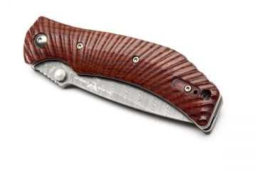 Image of Wilson Combat Extreme Lite Carry. Starburst Pattern, Cocobolo, Damasteel Damascus Blade WTK-ELC-COCO-D