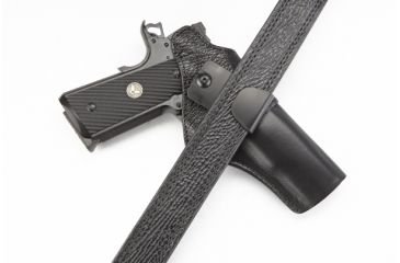 Image of Wilson Combat Featherweight IWB Holster, 1911, Right Hand, 1.5in Belt, Shark, Black F1BSR15