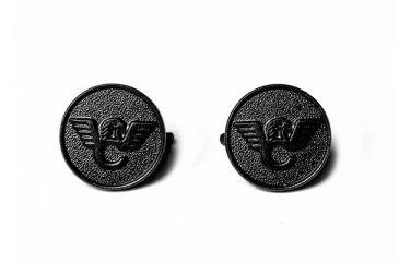 Image of Wilson Combat Grip Medallion, Set of 2, Black 351MB