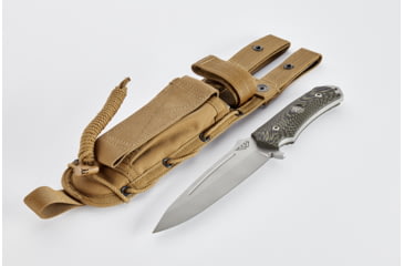 Image of Wilson Combat Hide Fighter Fixed Blade Knife, G10, Wilson Combat/Steve Woods, Black/Green, WTK-HF-GN