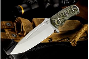 Image of Wilson Combat Hide Fighter Fixed Blade Knife, G10, Wilson Combat/Steve Woods, Black/Green, WTK-HF-GN