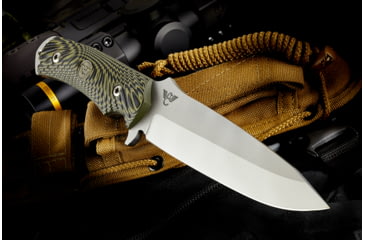 Image of Wilson Combat Hide Fighter Fixed Blade Knife, G10, Wilson Combat/Steve Woods, Black/Green, WTK-HF-GN
