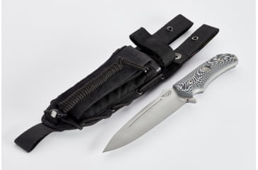 Image of Wilson Combat Hide Fighter Fixed Blade Knife, G10, Wilson Combat/Steve Woods, Black/Grey, WTK-HF-G