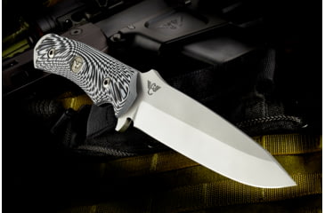 Image of Wilson Combat Hide Fighter Fixed Blade Knife, G10, Wilson Combat/Steve Woods, Black/Grey, WTK-HF-G