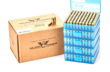 Image of Wilson Combat Hornady AP Bill Wilson Signature Match 9mm Luger 115 Grain Brass Cased Pistol Ammo, 500 Rounds, A9-115-HAP-C-BLK-500RD