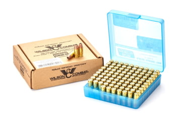 Image of Wilson Combat Hornady AP Bill Wilson Signature Match 9mm Luger 125 Grain Brass Cased Pistol Ammo, 100 Rounds, A9-125-HAP-100RD