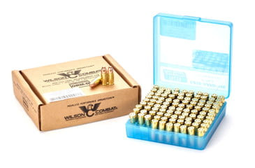 Image of Wilson Combat Hornady Bill Wilson Signature Match 9mm Luger 147 Grain Round Nose Brass Cased Pistol Ammo, 100 Rounds, A9-147-RN-100RD